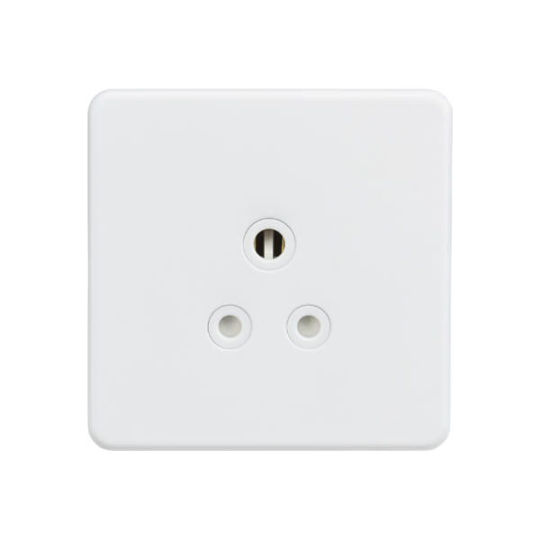 Matt White 5A Unswitched Round Socket - SF5AMW image 0