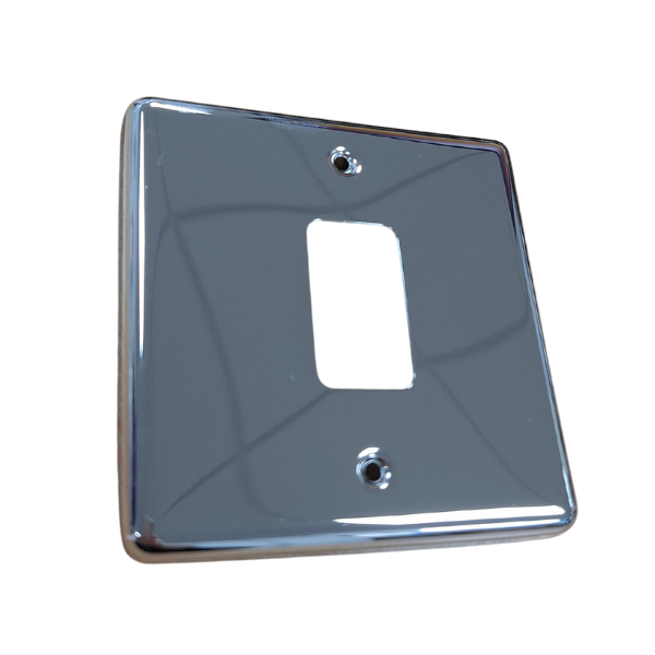 Polished Chrome 1 Gang Grid Plate – WGP1GPC image 0