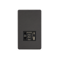 Smoked Bronze 230V Shaver Socket with Dual USB A+C [5V DC 2.4A shared] with Black Insert - SF8909SB image 0