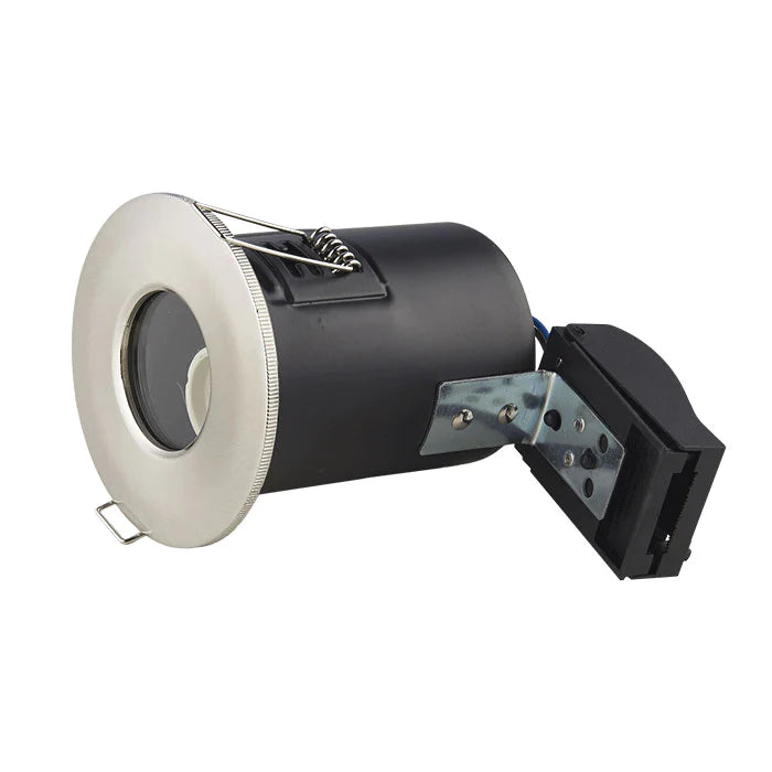 Brushed Chrome  - IP65 Shower Bathroom GU10 Downlight Fire Rated - VUEP562 image 0