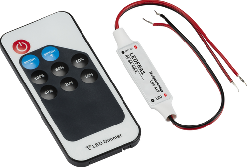 12V / 24V In-line RF Controller and Remote - Dimmer Single Colour - LEDFRA1 image 0