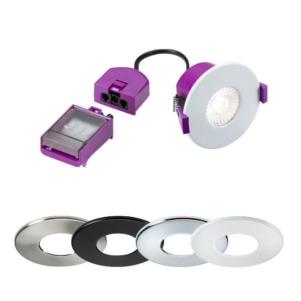 Fire Rated IP65 Downlight SpektroLED Evo Fixed - with 2 x Wattage and 4 x CCT - SPKEVF image 0