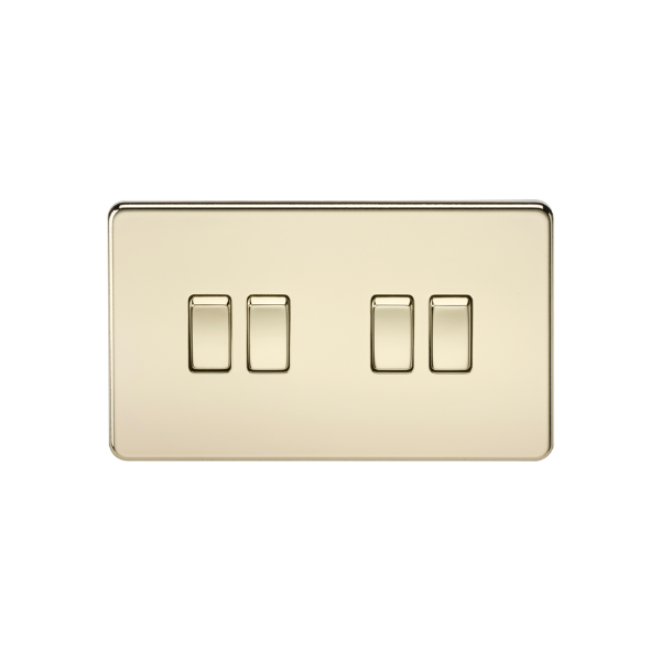 Polished Brass 10AX 4G 2-way Switch - SF4100PB image 0