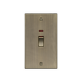 Antique Brass 45A DP switch with neon (2G size) - CS82MNAB image 0