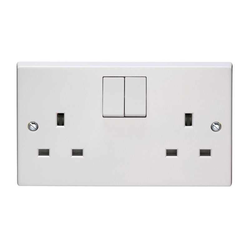 Volex VX1500 13A 2 Gang Single Pole Switched Socket image 0