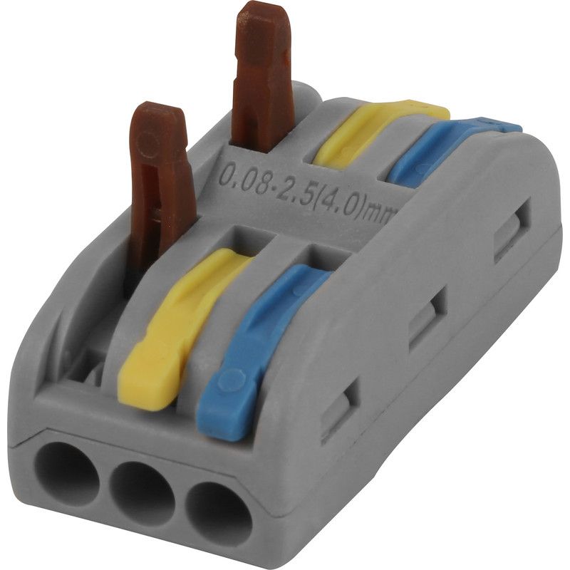 3 In 3 Out Inline 32a Lever Connectors Pack of 10 - VUEP139-10 image 0