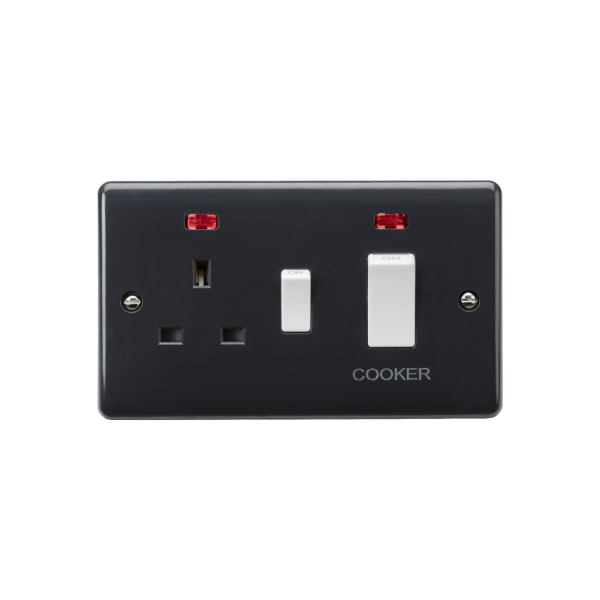 45A DP Switch with 13A Socket with Neon [Part M Compliant] image 0