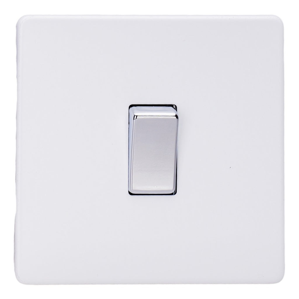 Varilight Primed 1-Gang 10A Intermediate Rocker Switch with Chrome Rocker - XDY7S.PD image 0