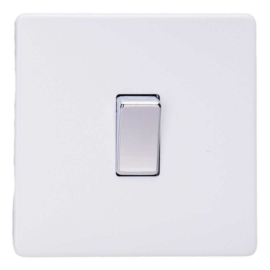 Varilight Primed 1-Gang 10A Intermediate Rocker Switch with Chrome Rocker - XDY7S.PD image 0