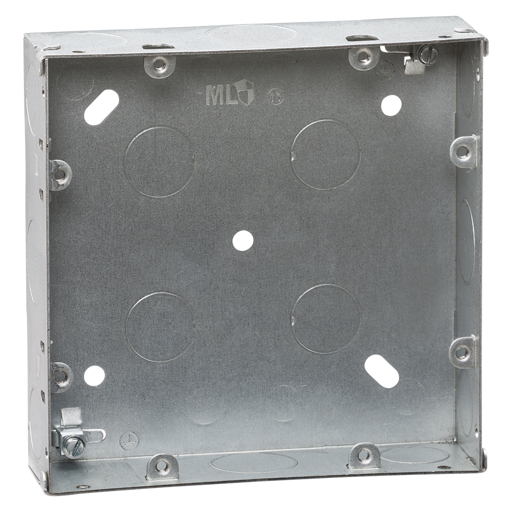 Mini Grid 2 Tier (6 to 8 Gang) Backbox - 35mm Galvanised image 0