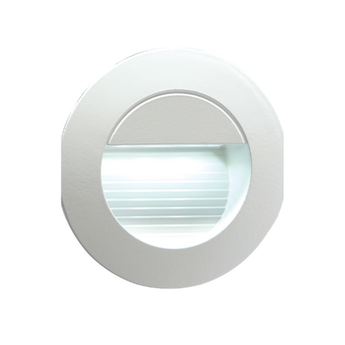 230V IP54 Recessed Round Indoor/Outdoor LED Guide/Stair/Wall Light White LED - NH020W image 0