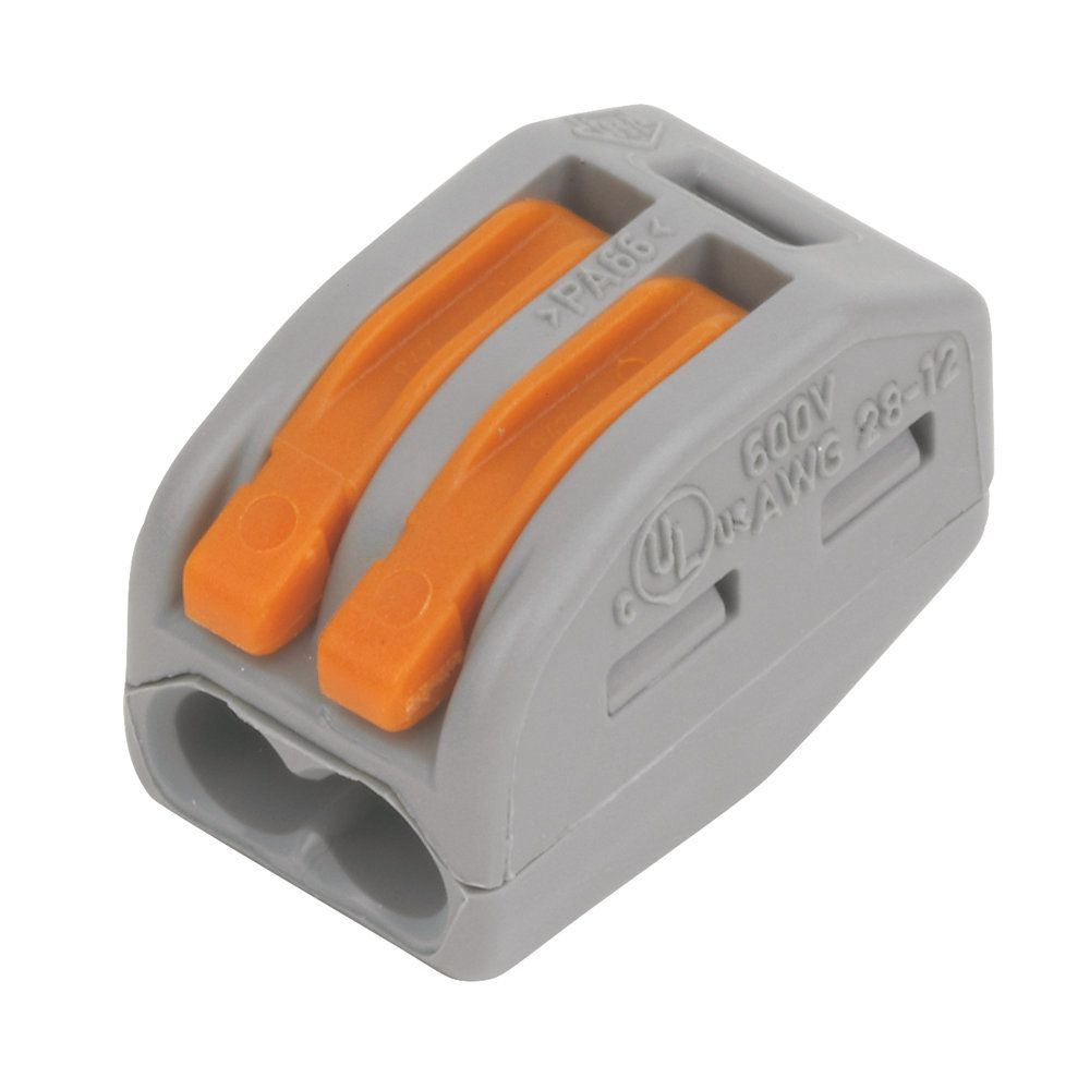 2 Pole Spring Lever Connector - Pack of 10 - VUEP135 image 0