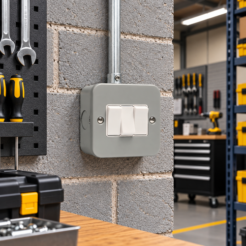 3 Gang 10a Switch - Metal Clad MC03