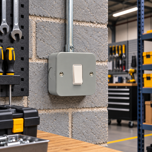 1 Gang 10a Switch - Metal Clad MC01
