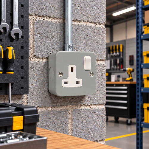 1 Gang 13a Socket - Metal Clad MC06