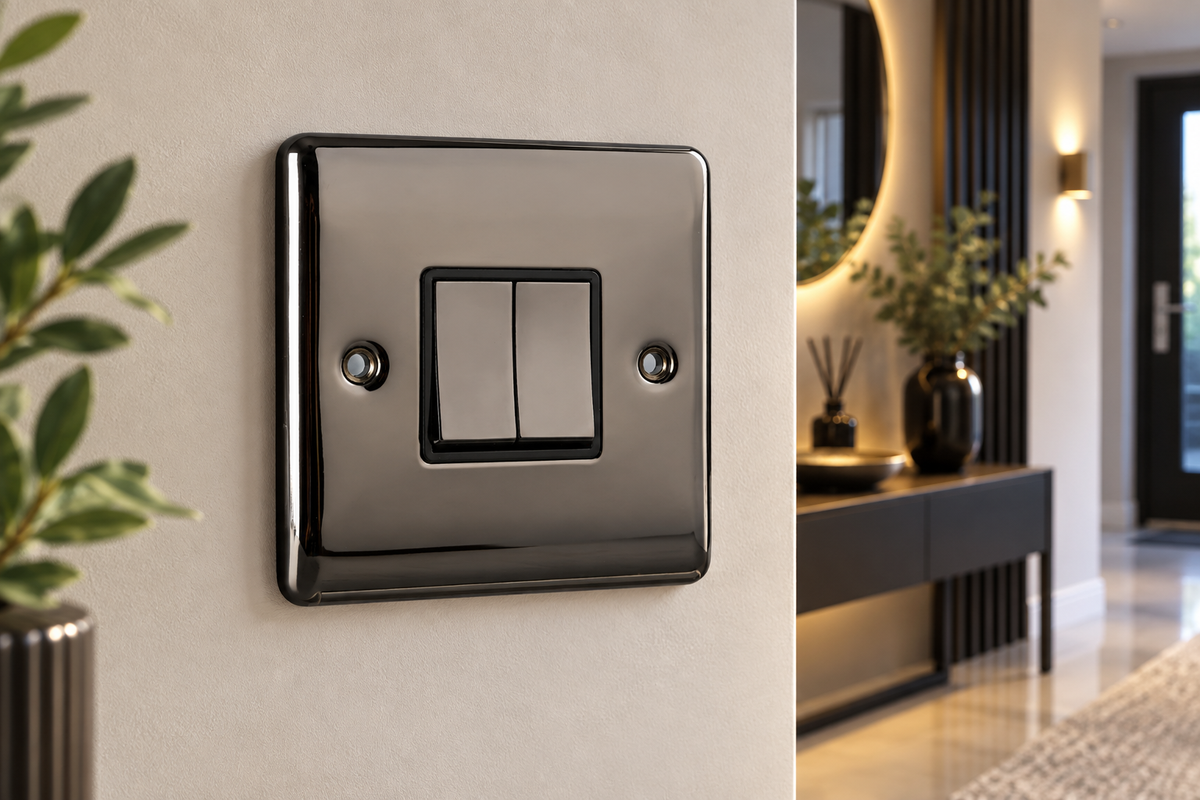 Definition 2 Gang Double 10a Light Switch D02BN