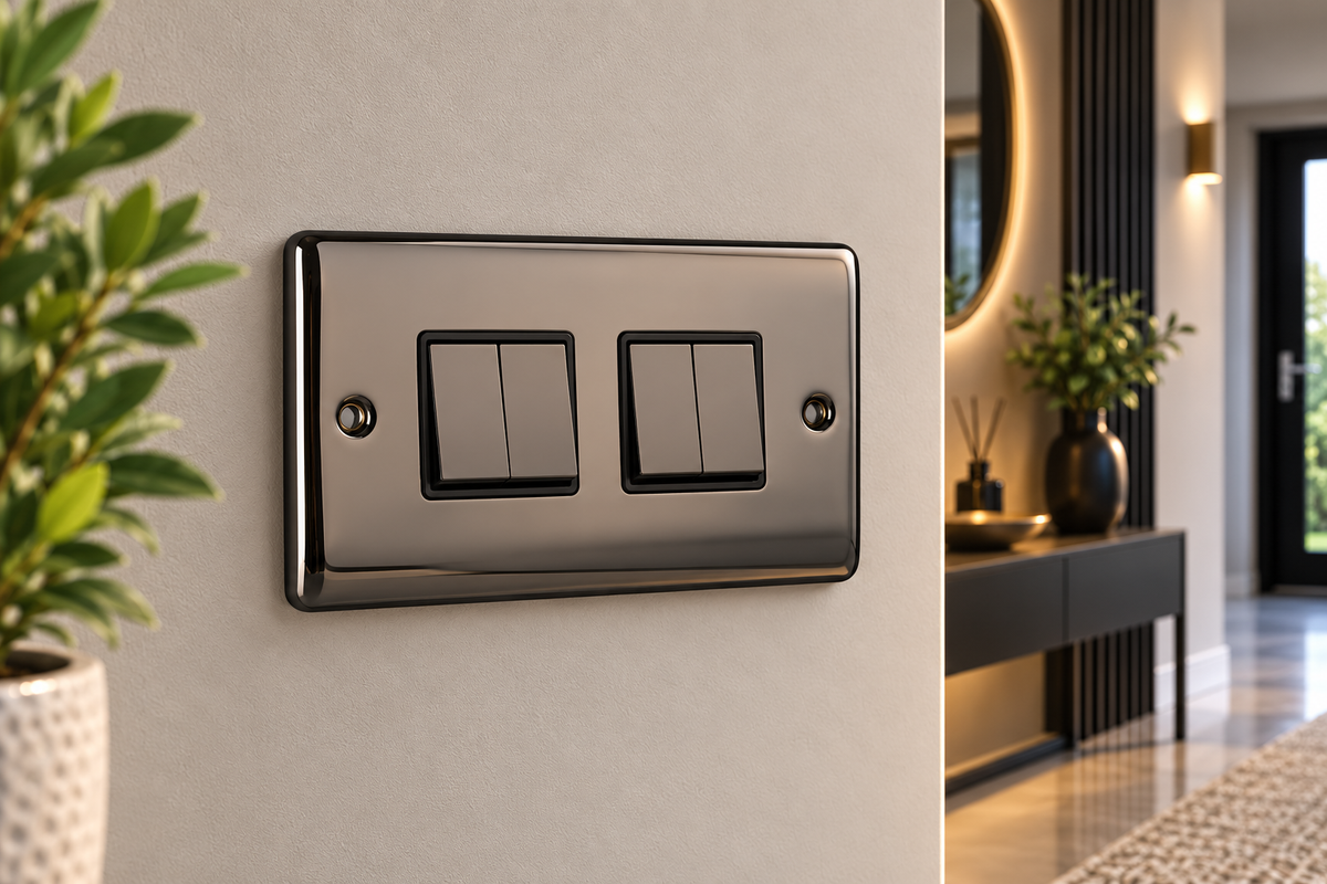 Definition 4 Gang Quad 10a Light Switch D04BN