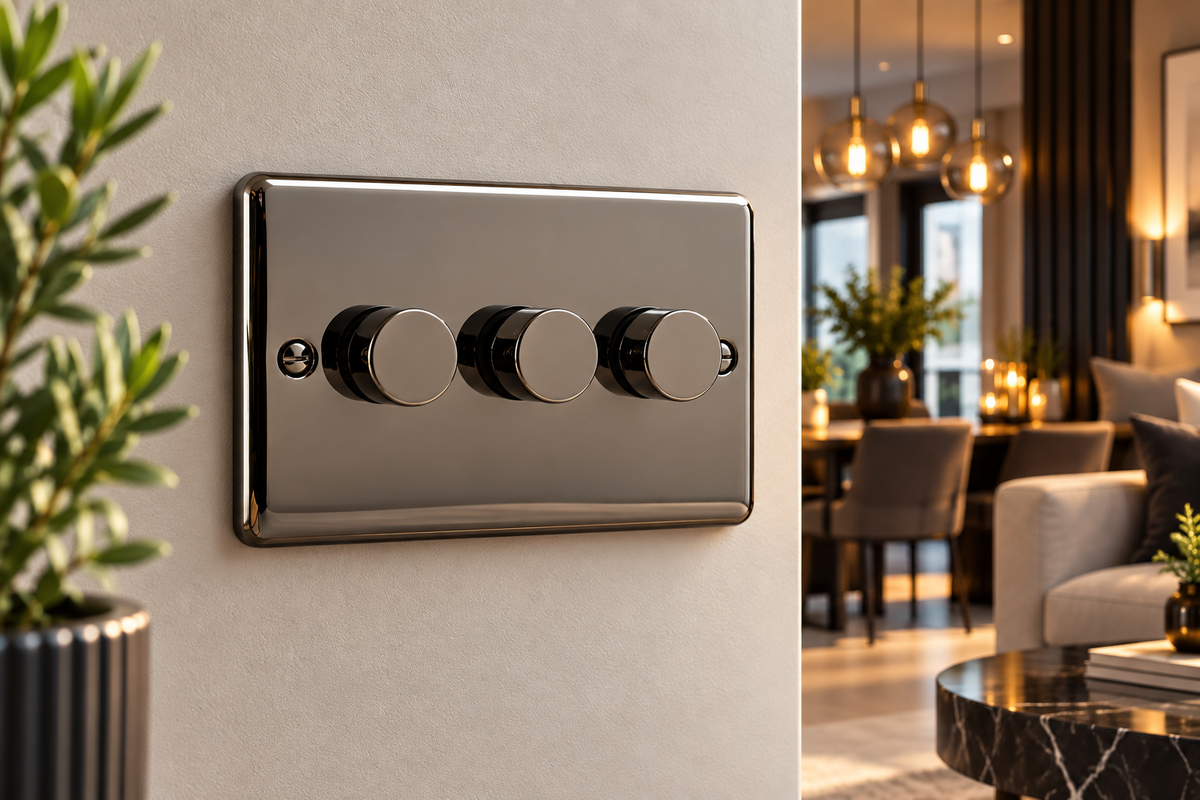 Definition 3 Gang 250W Dimmer Switch D12BN