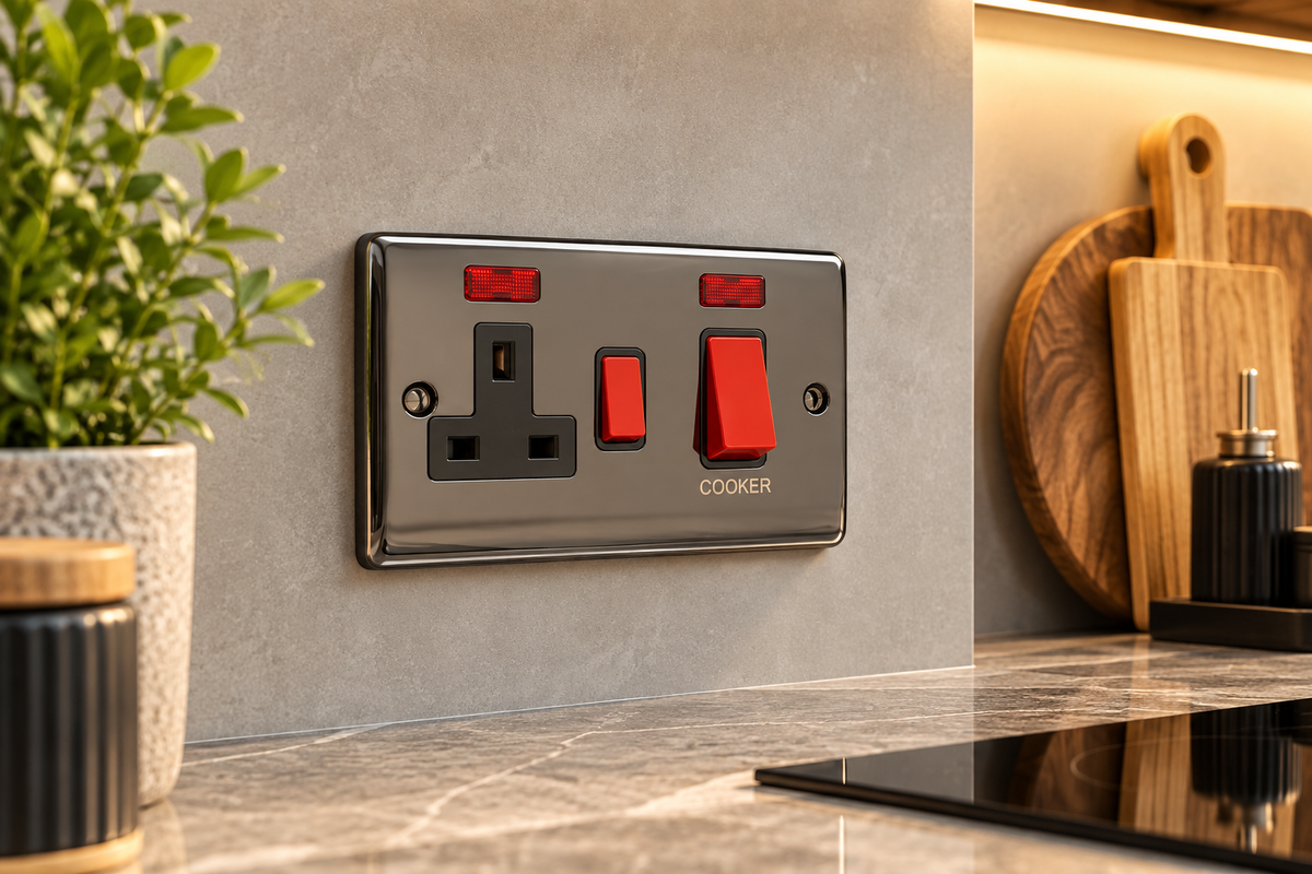 Definition 45A Cooker Switch with Socket D41BN