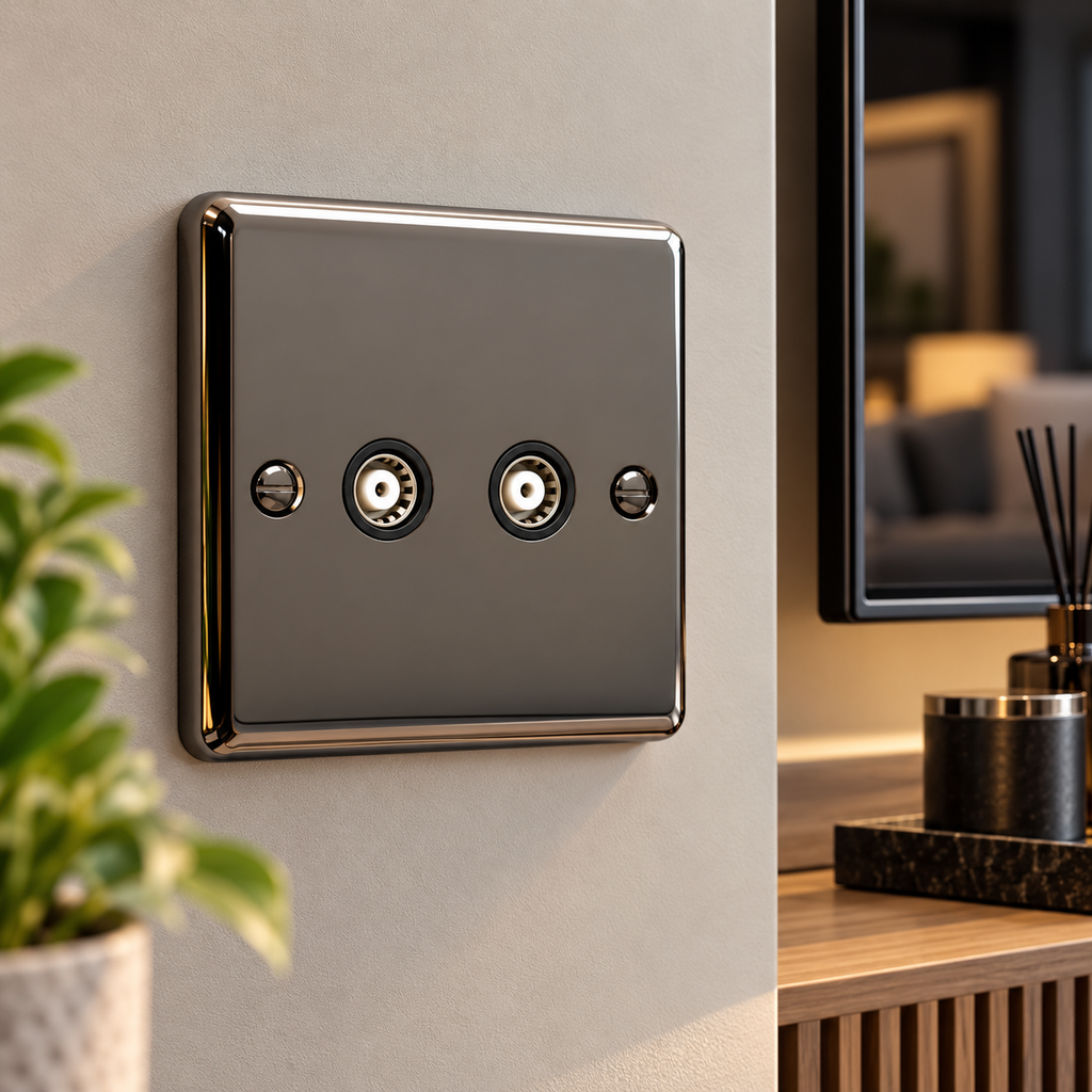 Definition 2 Gang TV Coaxial Outlet D43BN