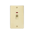 Brushed Brass 45A DP Switch with Neon (2G size) - FP82MNBB