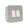 2 Gang 10a Switch - Metal Clad MC02