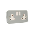 Metal Clad Double Switched Socket 13a DP - MC07