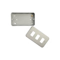 Metal Clad 3 Gang Grid Plate and 40mm Back Box MC-G3