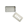 Metal Clad 4 Gang Grid Plate and 40mm Back Box MC-G4