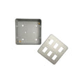 Metal Clad 6 Gang Grid Plate and 40mm Back Box MC-G6