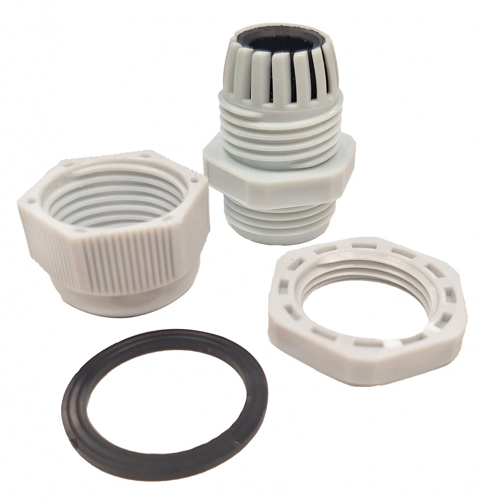 20MM NYLON GLAND IP68 (6-12) GREY (Pack of 10) - NG20G