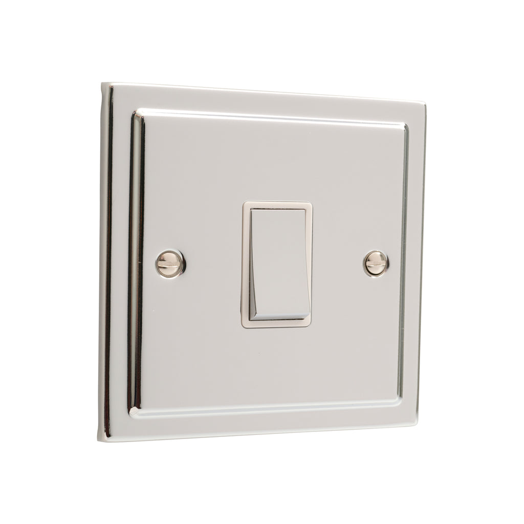 Regency Polished Chrome 1 Gang Single 10a Light Switch R01PCW
