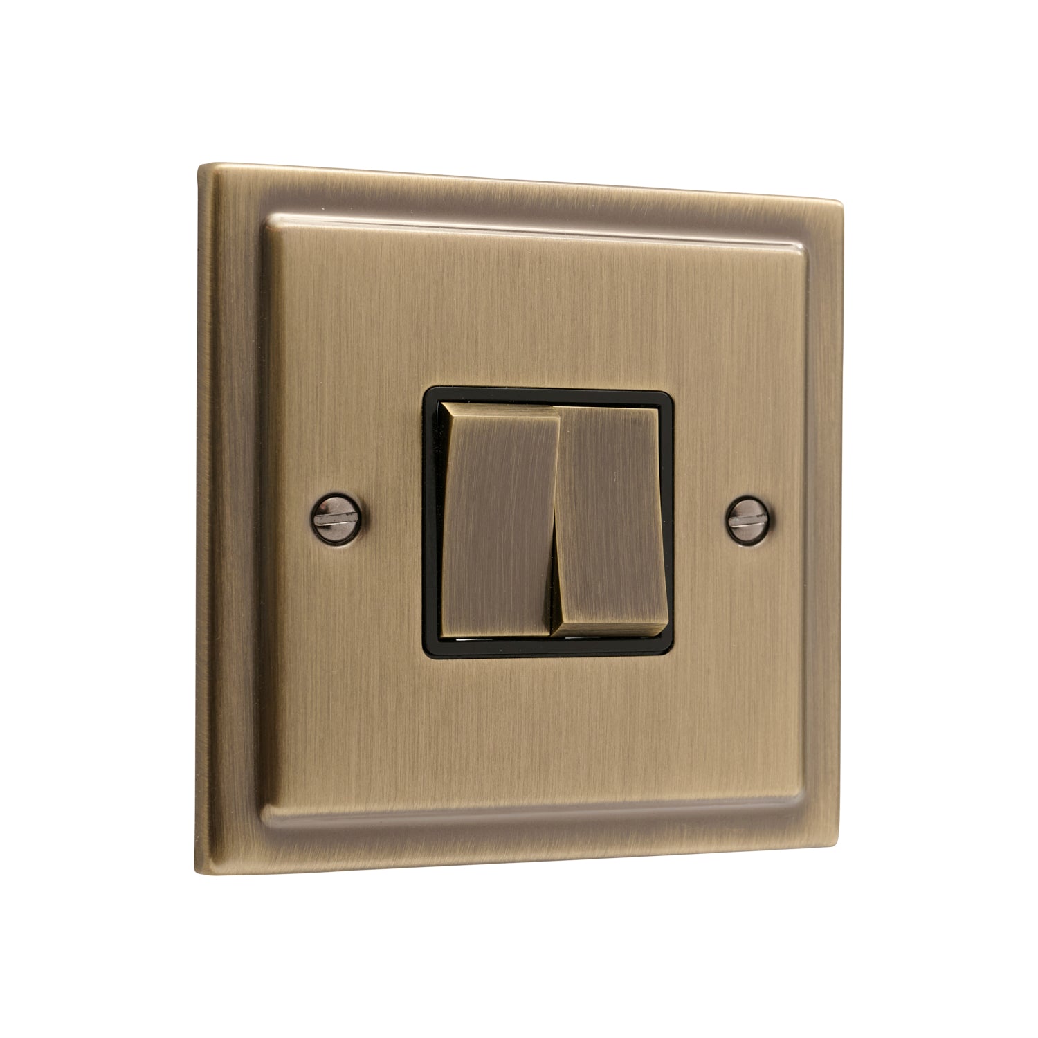 Regency Antique Brass 2 Gang Double 10a Light Switch R02AB