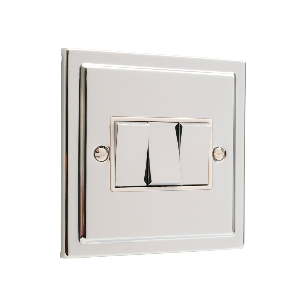 Regency Polished Chrome 3 Gang Treble 10a Light Switch R03PCW