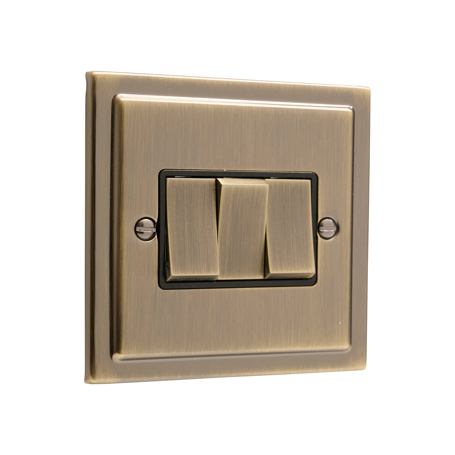 Regency Antique Brass 3 Gang Treble 10a Light Switch R03AB