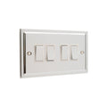 Regency Polished Chrome 4 Gang Quad 10a Light Switch R04PCW
