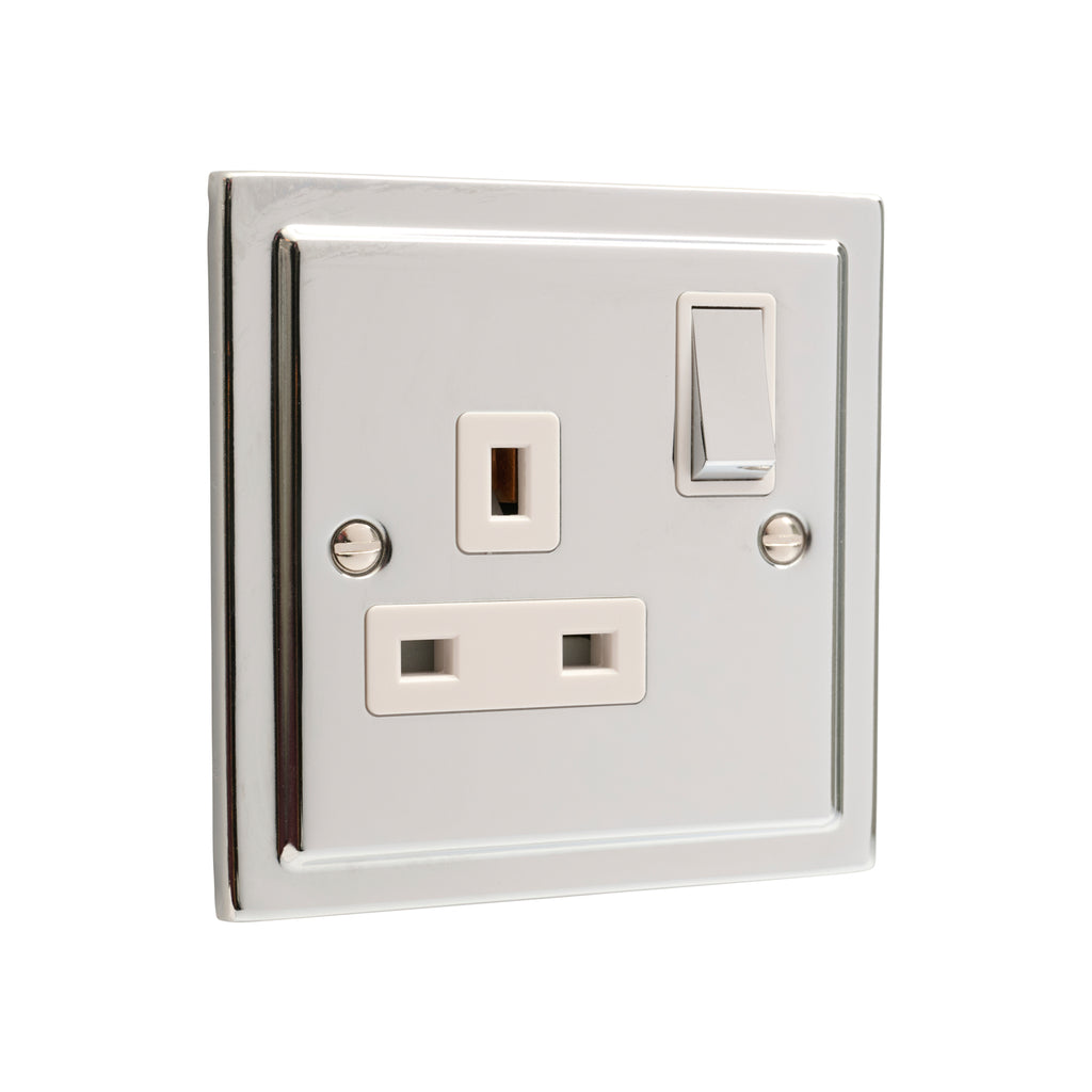 Regency Polished Chrome Single 1 Gang  13a Socket R06PCW