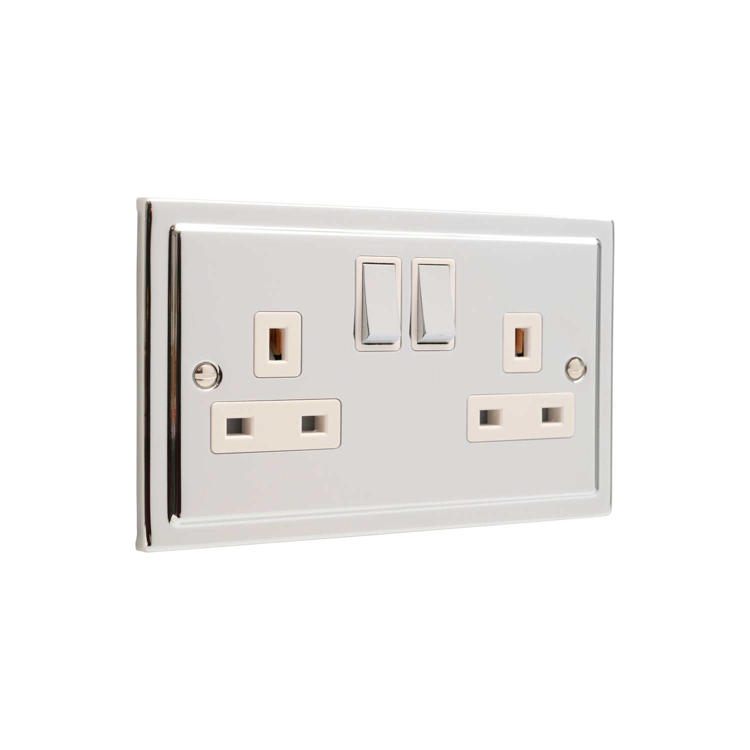 Regency Polished Chrome Double 2 Gang 13a Socket R07PCW