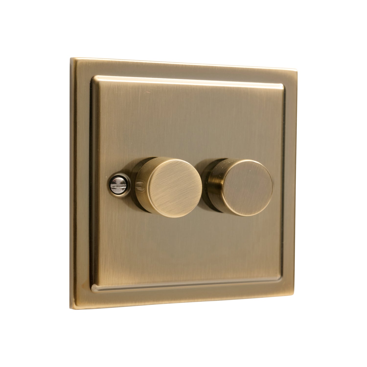 Regency Antique Brass 2 Gang 250W Dimmer Switch R11AB