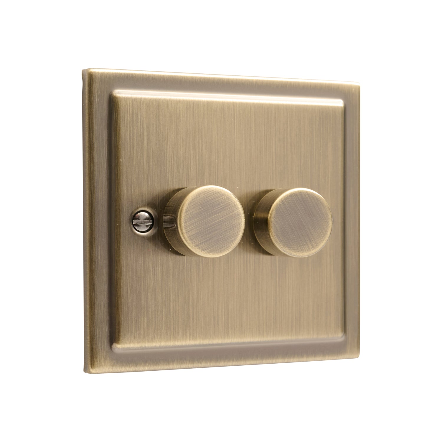 Regency Antique Brass 2 Gang 400W Dimmer Switch R23AB