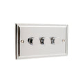 Regency Polished Chrome 3 Gang 250W Dimmer Switch R12PCW