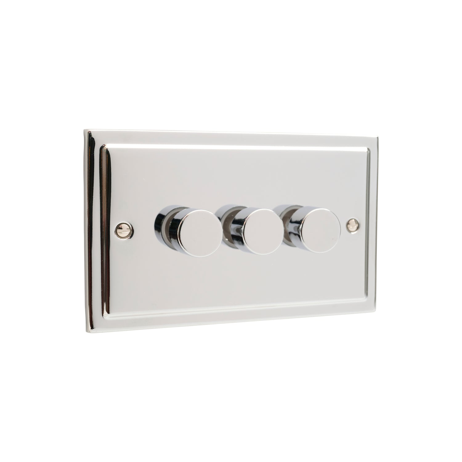Regency Polished Chrome 3 Gang 250W Dimmer Switch R12PCW