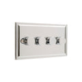 Regency Polished Chrome 4 Gang 250W Dimmer Switch R13PCW