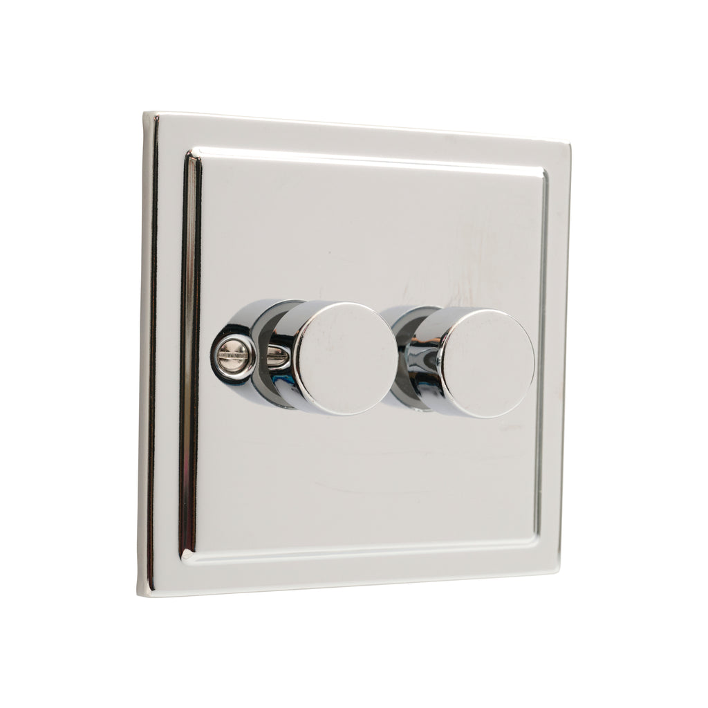 Regency Polished Chrome 2 Gang 400W Dimmer Switch R23PCW