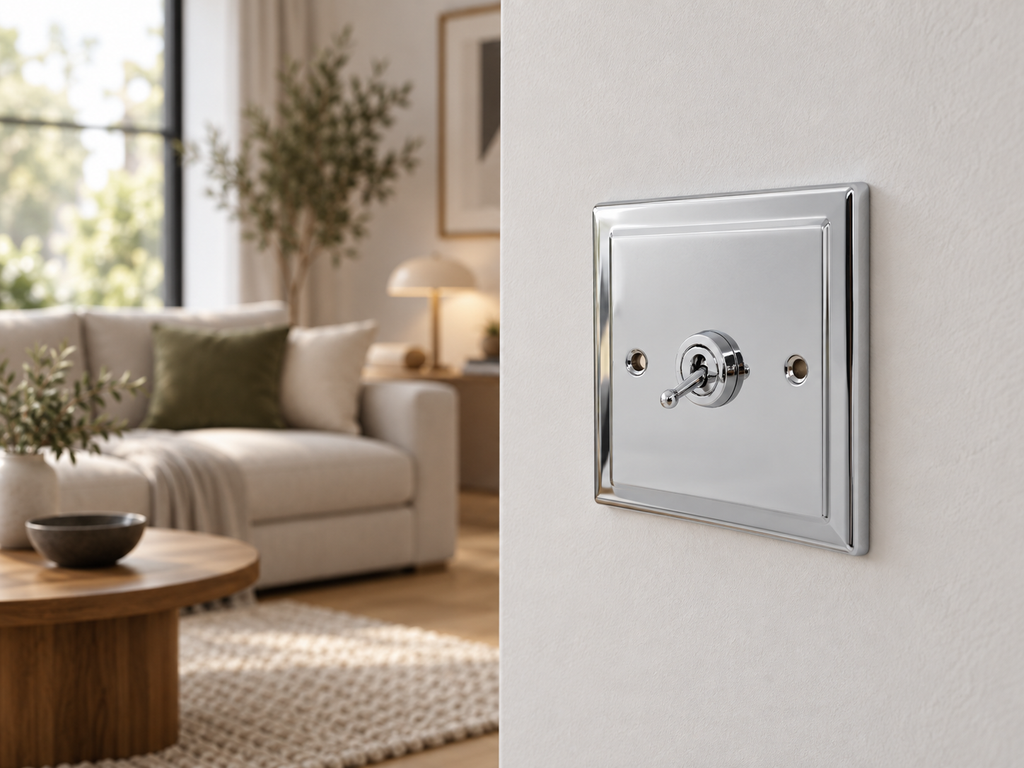 Regency Polished Chrome 1 Gang 20AX Toggle Switch - R34PCW