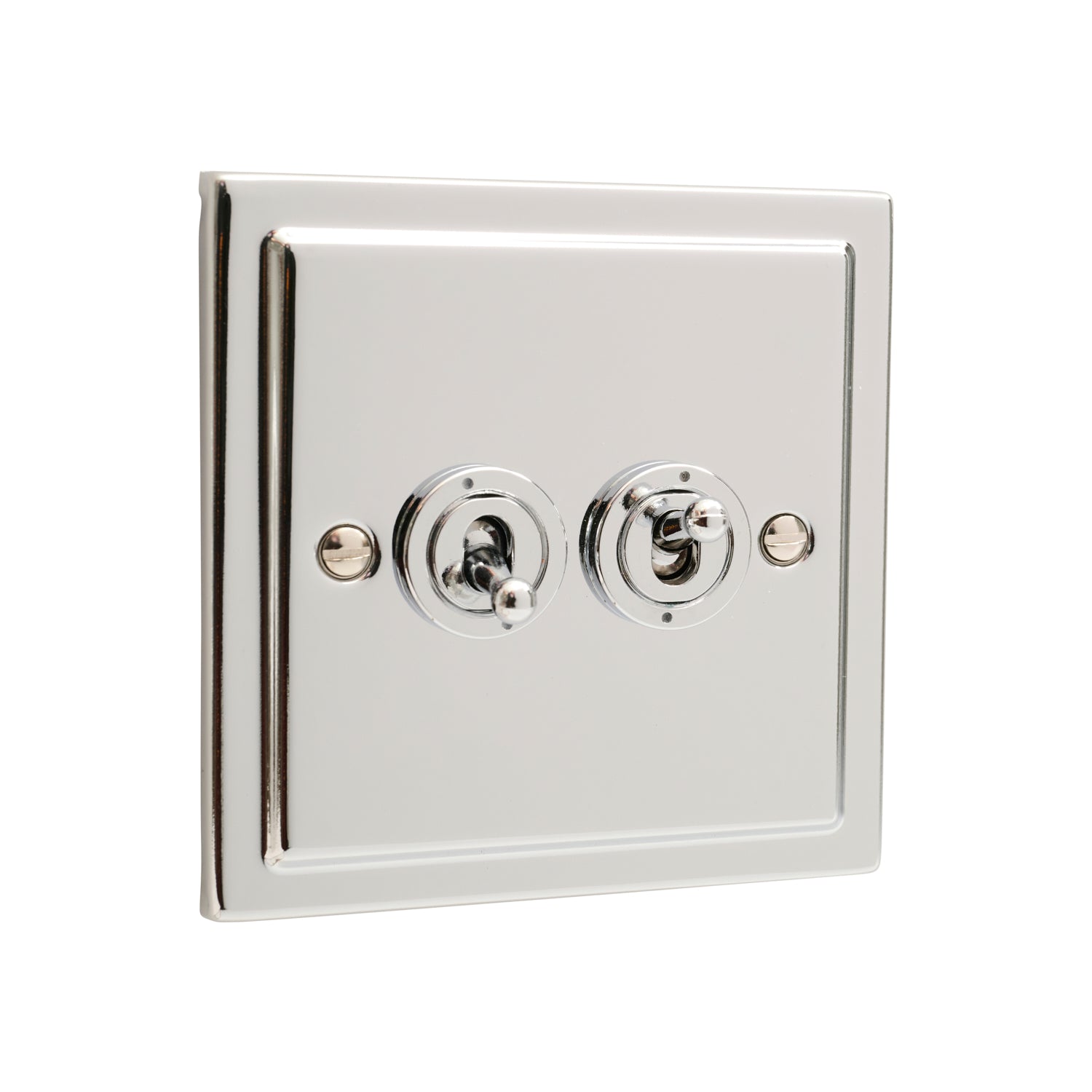 Regency Polished Chrome 2 Gang 20AX Toggle Switch - R35PCW