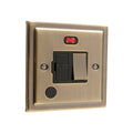 Regency Antique Brass 13A Switched Fuse Spur with Neon R39AB