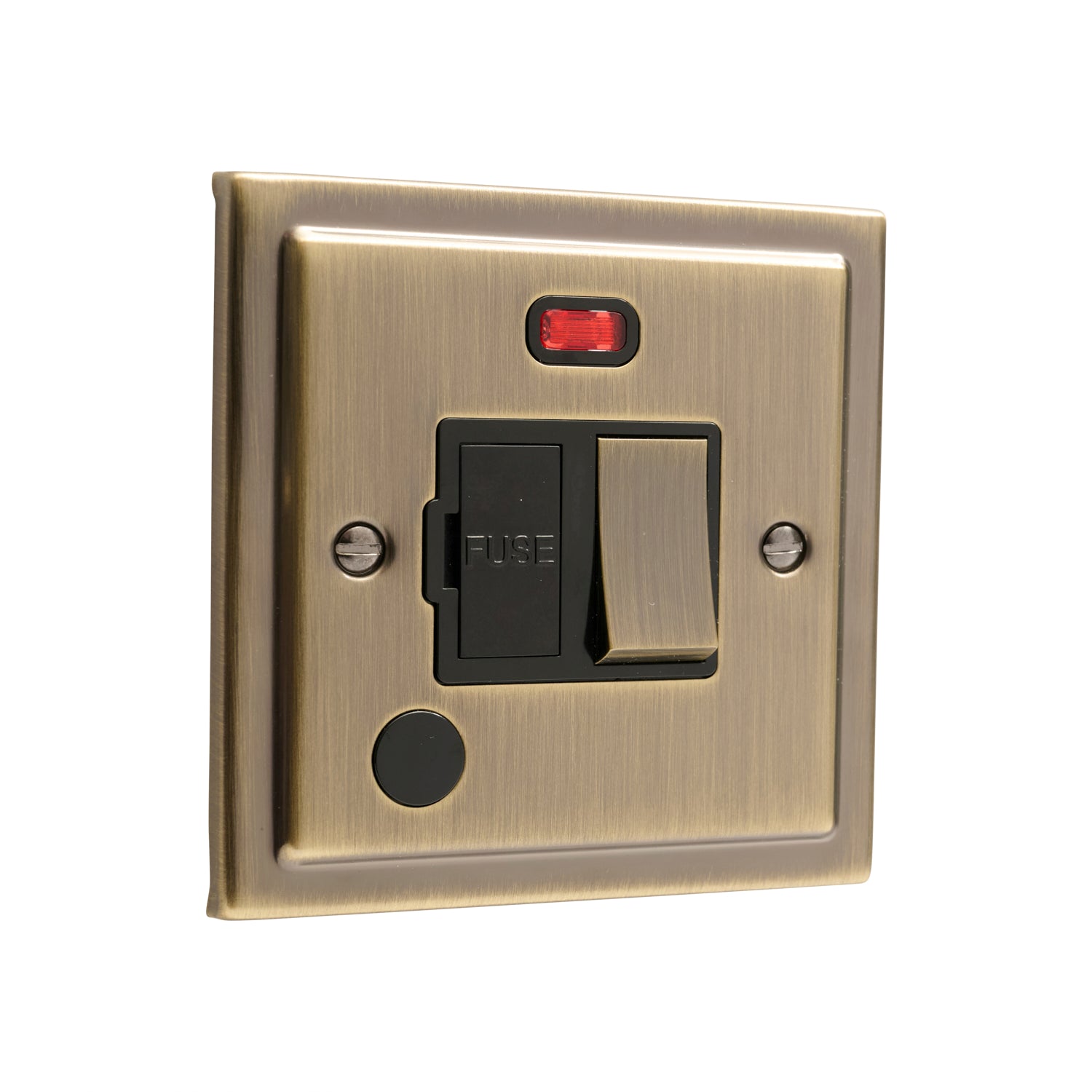 Regency Antique Brass 13A Switched Fuse Spur with Neon R39AB