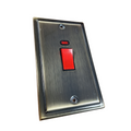 Regency Antique Brass 45A Double Vertical Cooker Switch R40AB