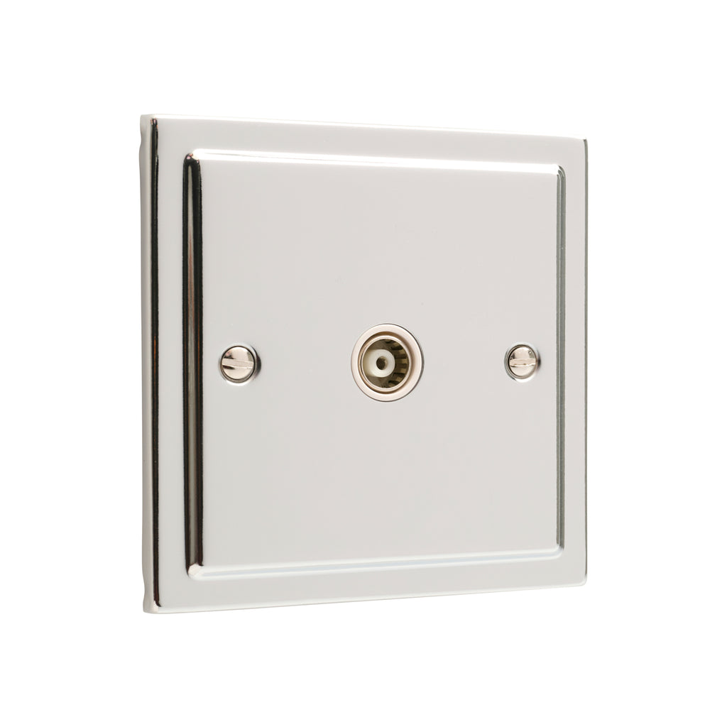 Regency Polished Chrome 1 Gang TV Coaxial Outlet R42PCW